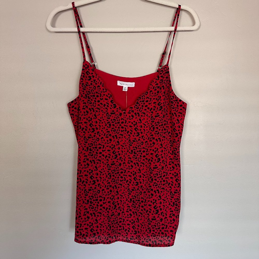NWT Socialite Tank in Red Leopard
